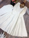 Nsr 919 Pure Cotton Chiffly Work Anarkali Kurti With Bottom Dupatta